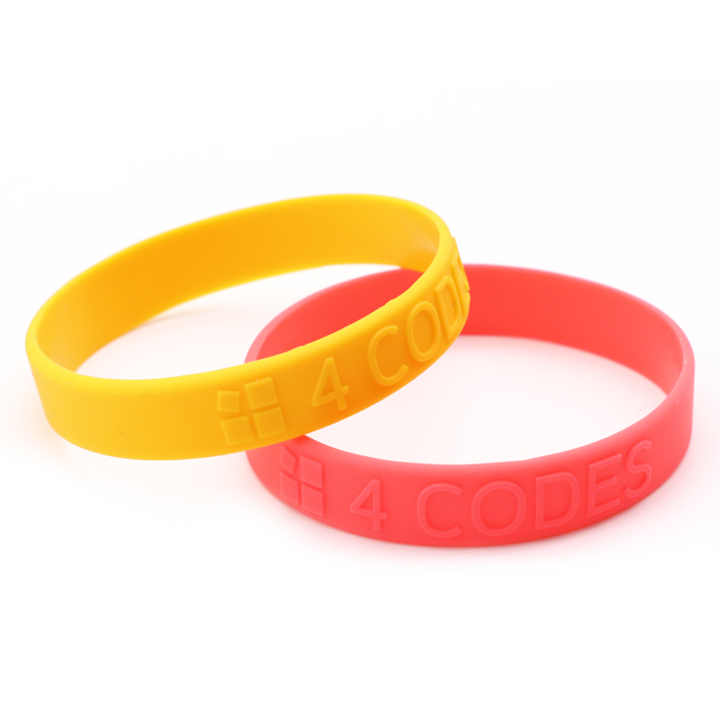 Embossed Non Color Silicone Wristands