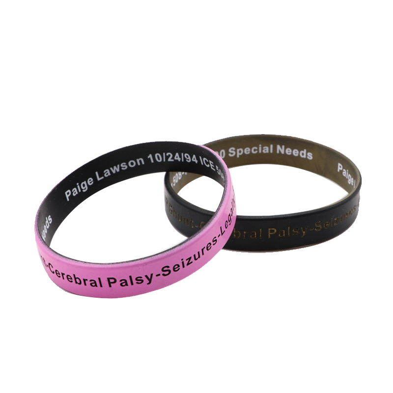 Color Coated Silicone Wristbands, Painting Silicone Bangles