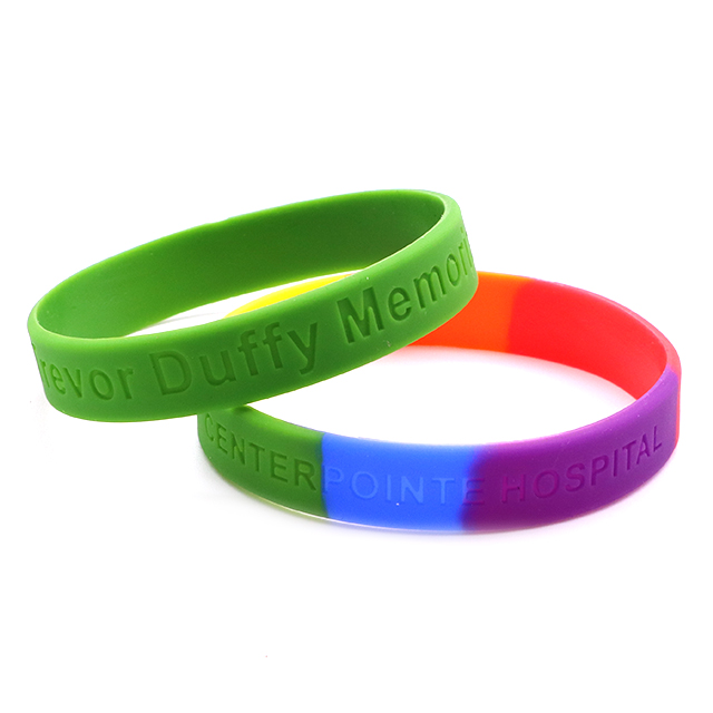 Skyee wholesale Debossed silicone wristband custom silicone bracelets for sale