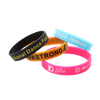 Skyee Hot sale debossed filled one color ink silicone wristband for promotion of company