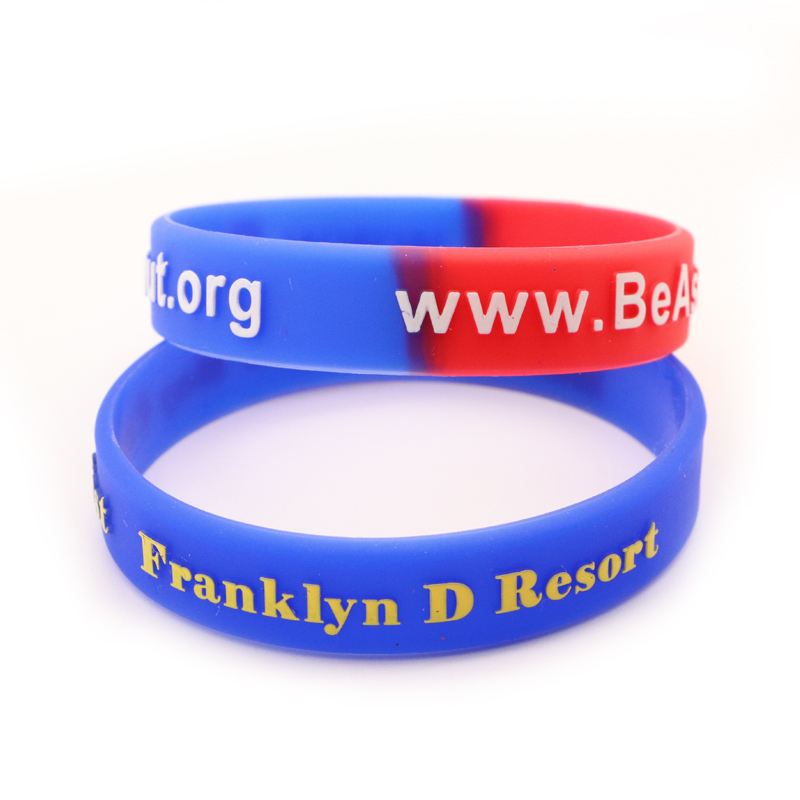 skyee Embossed Printed Silicon wristband for events