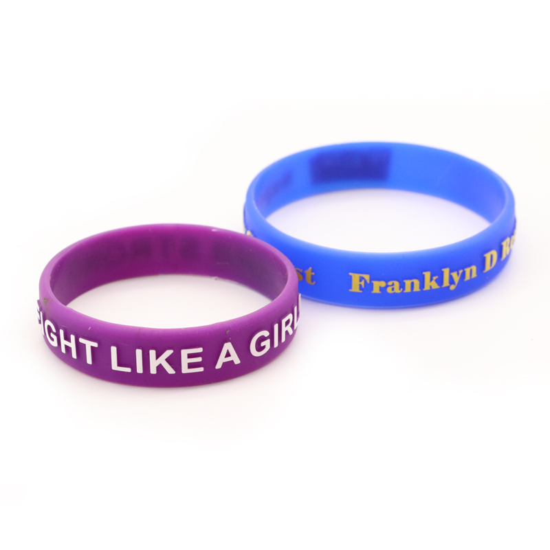 skyee Embossed Printed Wholesale Silicone Wristband rubber bracelets