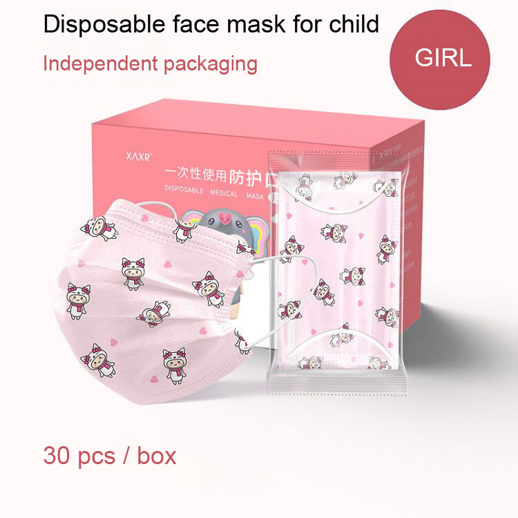 3-layer Meltblown Cloth Disposable Protective Face Mask for Children
